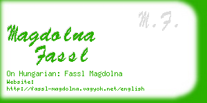 magdolna fassl business card